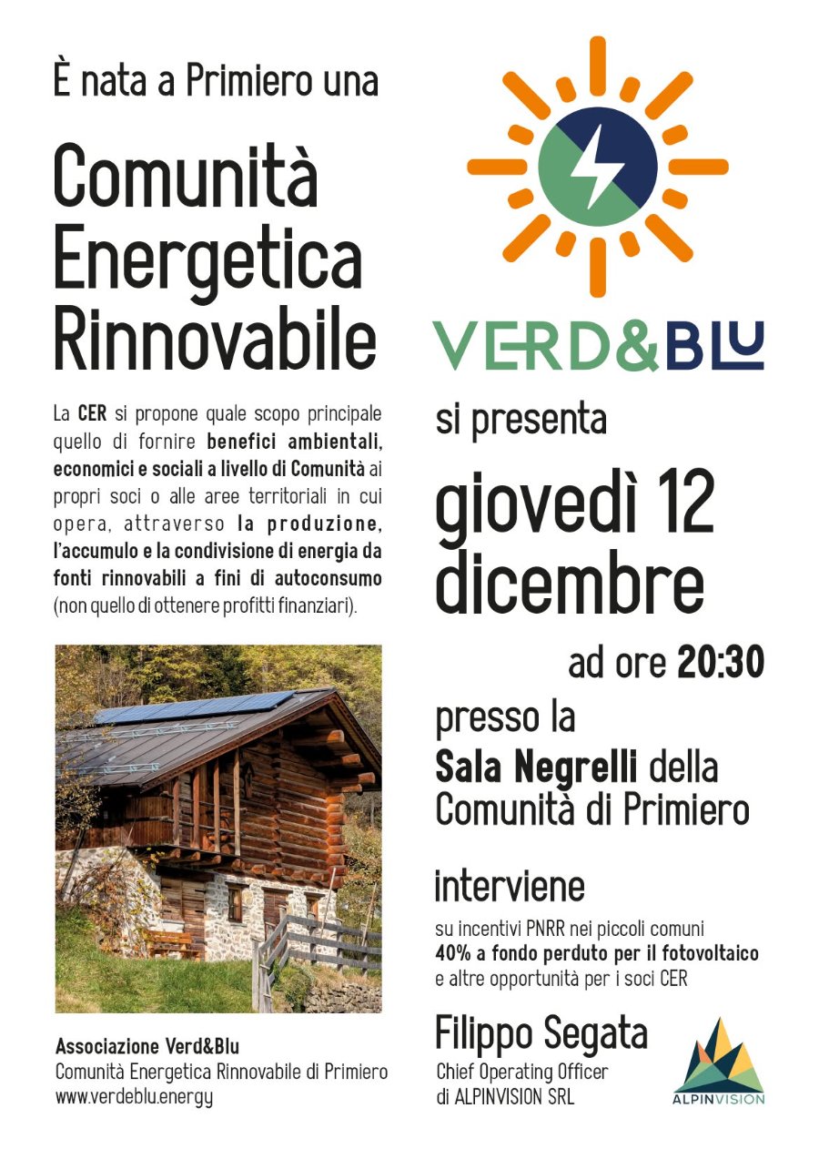Locandina evento presentazione CER